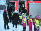 Lopuksi tietysti perinteinen paloautoon tutustuminen